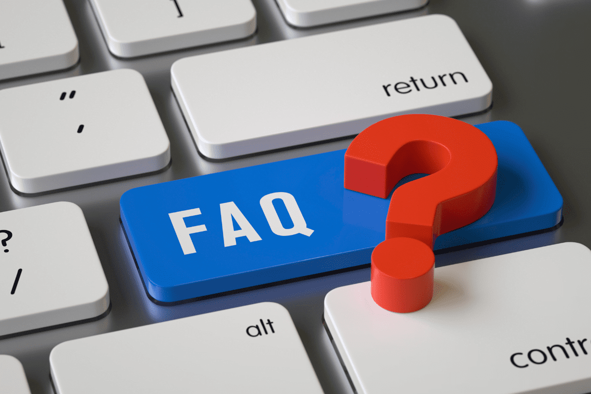 Image of a website's FAQ section featuring a deep blue background with the acronym 'Faq' in large white letters, offset by the smaller phrase 'Proin hendrerit ullamcorper' in a lighter shade. Below is a brief placeholder text in white, hinting at a user-friendly section ready to be populated with questions and answers about 'SEO for Wealth Managers,' 'PPC Advertising for Financial Services,' and other digital marketing strategies for financial professionals.